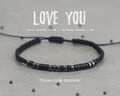 Love You - Personalized Mens Bracelet, Morse Code Bracelet, Personalized Jewelry, Anniversary gifts for men, Gifts for boyfriend product logo