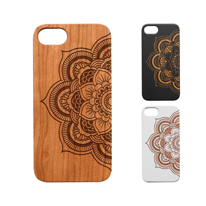 Xs 8+ S8+ Wood Case 7+ Note 8 X SE 20 Half Mandala 2 FE 10+ iPhone 12 Mini S9+ Xr 9 LE 6+,Samsung S20 Ultra 11 Pro Max