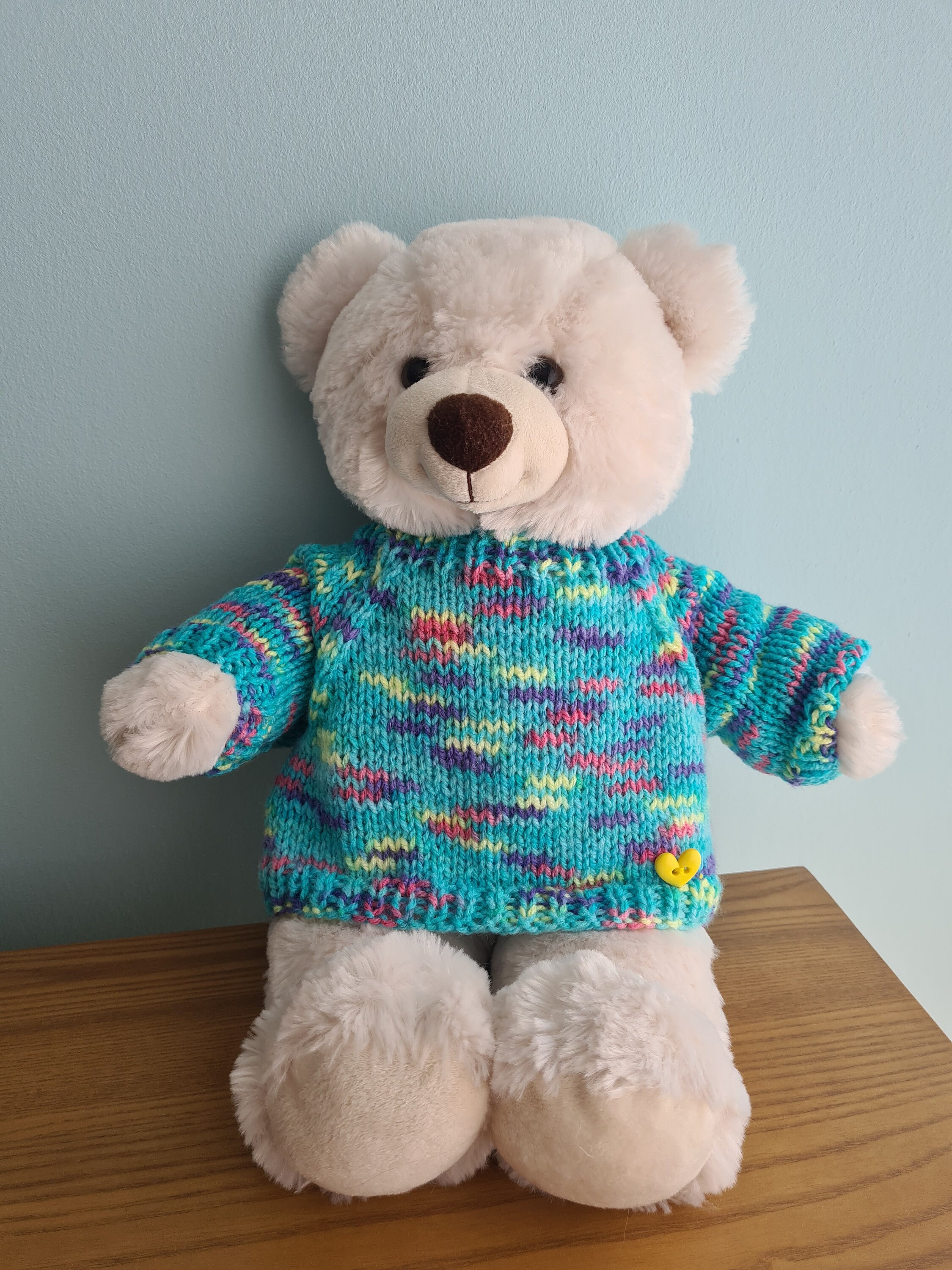 Hand knitted teddy clothes. Jumper fits a 1618 cm 4146 Etsy