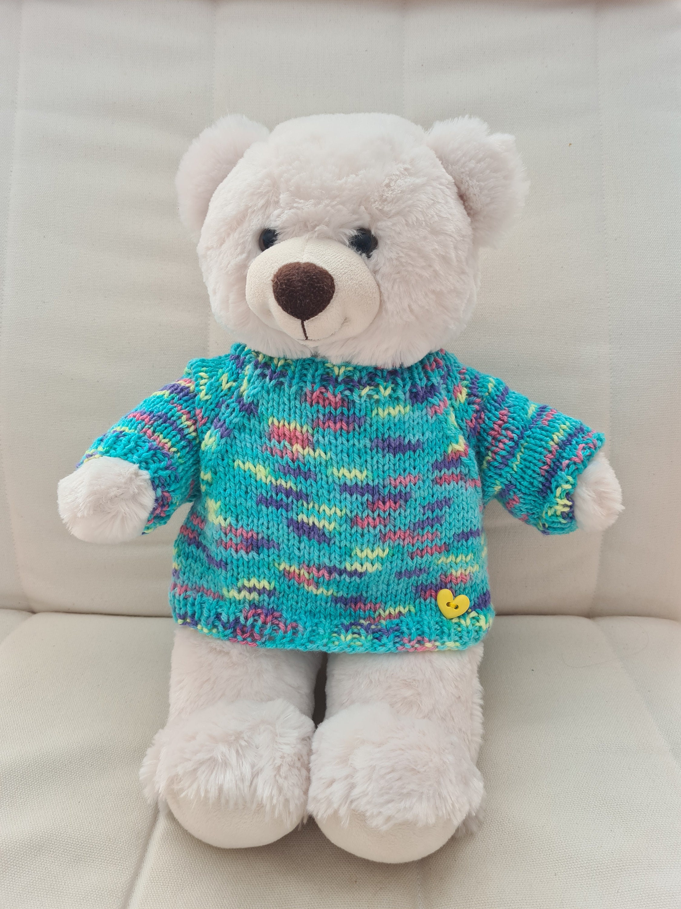 Hand knitted teddy clothes. Jumper fits a 1618 cm 4146 Etsy