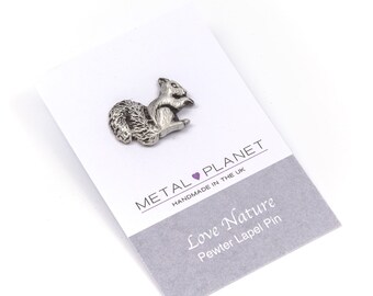 Red Squirrel Brooch in Pewter by Paul Szeiler Red Squirrel Brooch in Pewter by Paul Szeiler