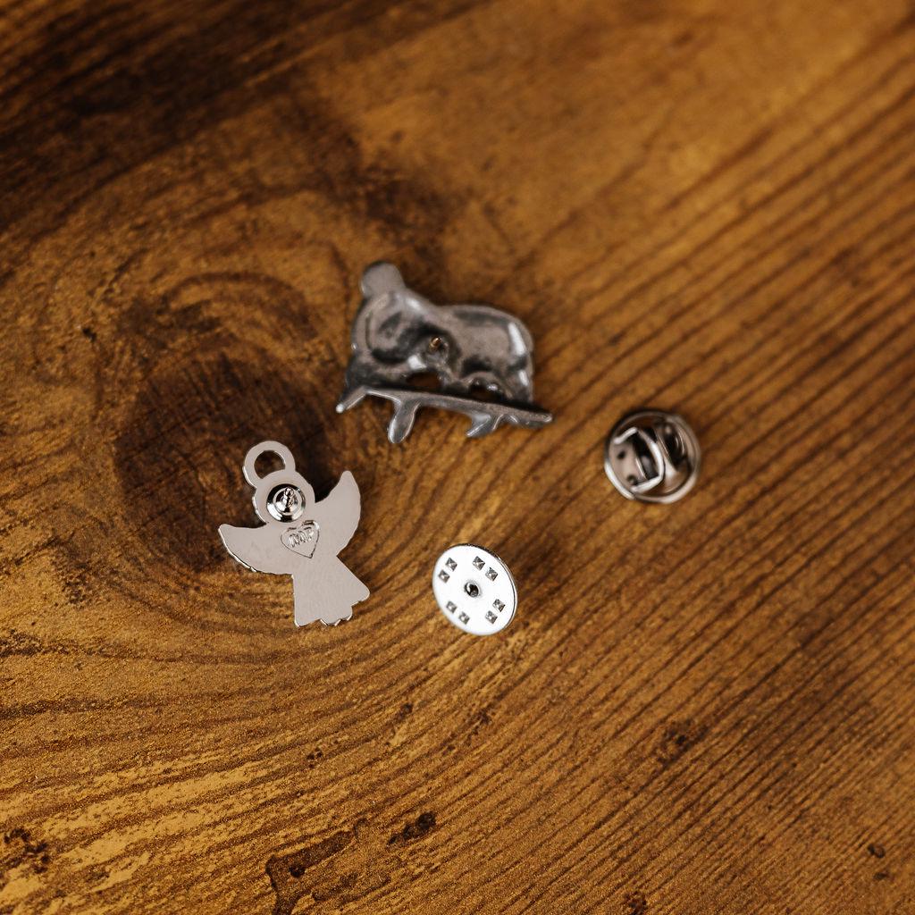 Angel With Diamante Stone - Shiny Metal Jacket Lapel Pin - Etsy