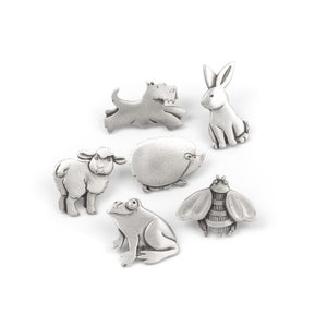 Rabbit pewter jacket lapel pin image 5
