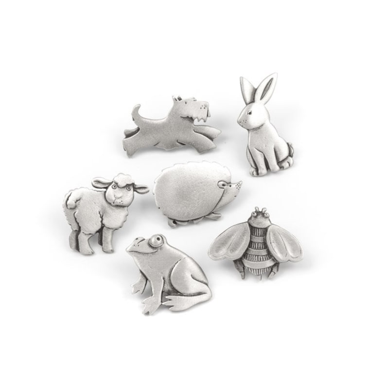 Rabbit pewter jacket lapel pin image 5