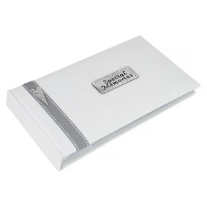 Special Memories Photo Album with a stylish grey stitched ribbon & heart detail