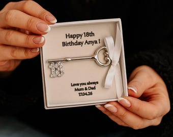 Personalised 18th Birthday Metal Celebration Key