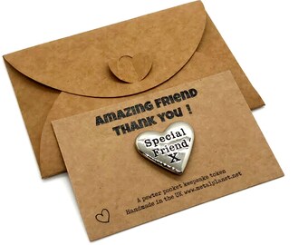 Heart Pocket Token: Special Friend Gift, Handmade Keepsake