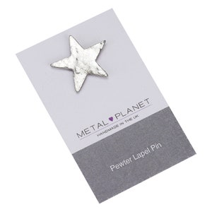 Large Star - Pewter jacket lapel pin