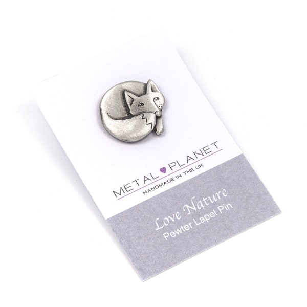 Fox Pewter Lapel jacket pin