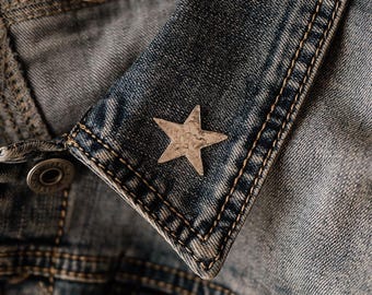 Large Star - Pewter jacket lapel pin