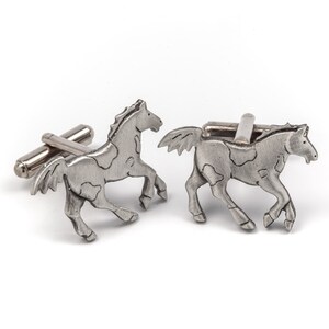 Horse pewter cufflinks by Metal Planet, UK
