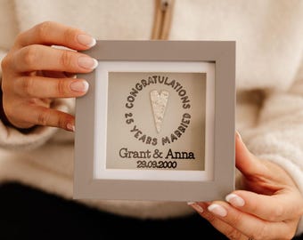 Silver Wedding Anniversary '25 Years' Personalised Celebration Frames