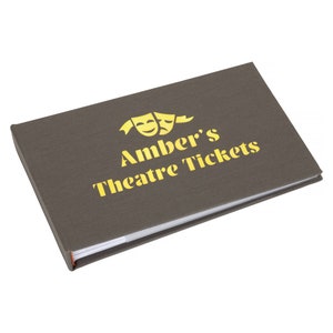 Personalised Theatre Ticket storage album with a lined area to caption your wonderful memories - the perfect gift for theatre lovers!