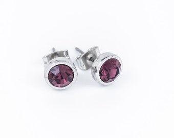 Beautiful pewter stud earrings in multiple colours