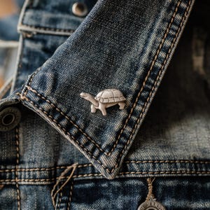 Pewter Tortoise jacket lapel pin