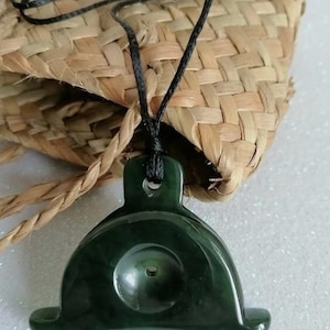 New Zealand Style Jade Shepherds Whistle Large Pendant (34mm W x 44mm L, Unisex)