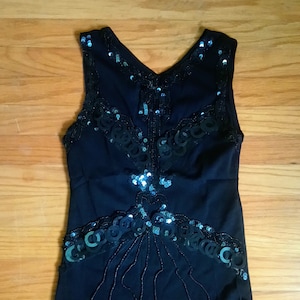 handmade beaded tank blouse / beaded tank top /  sequined tank blouse / xs