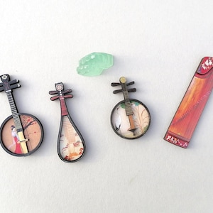 Chinese musical instruments magnets/Wooden refrigerator magnets/China chic gift/Chinese souvenirs