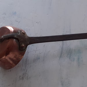 French Rustic Copper long Handled ladle/pan- Perfect Country Kitchen!