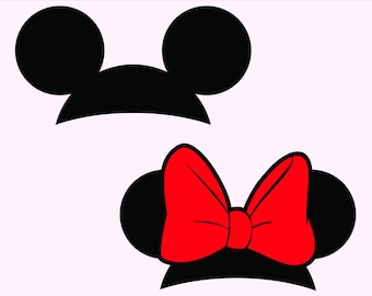 Minnie Mouse Ears And Bow SVG