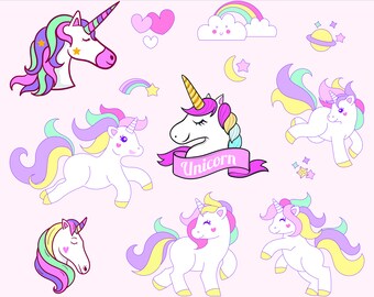 Download Rainbow unicorn svg | Etsy
