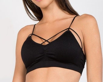 neon bralette crop top