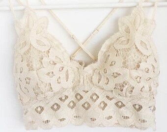 cream colored bralette