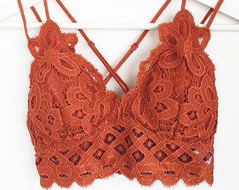 rust colored bralette