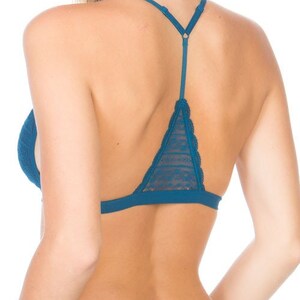 Lace bralette with triangle back image 3