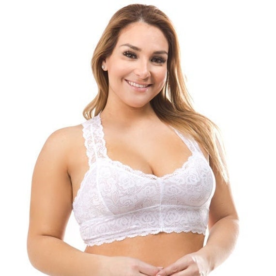 Lace Racerback Plus Size Bralette L/XL 