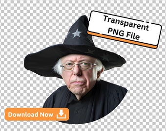 Bernie Sanders Halloween PNG Clipart / Descarga digital instantánea / Fondo transparente de 300 ppp / Arte de fan / Feel The Bern