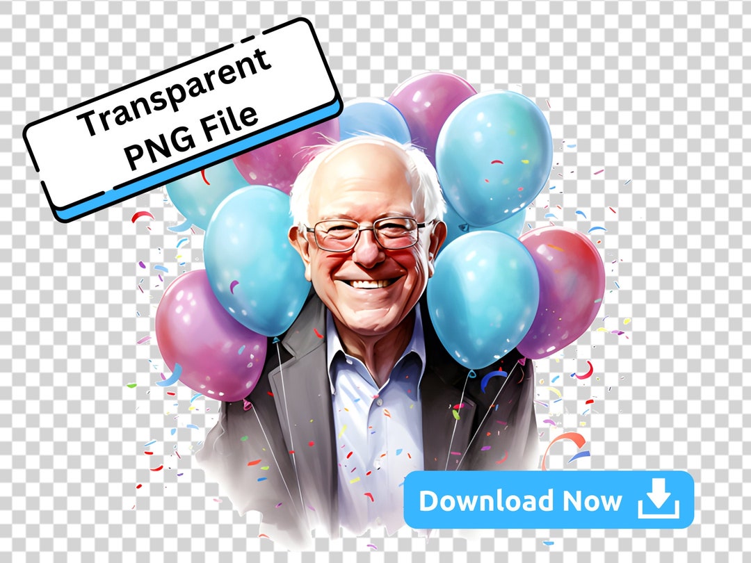 Bernie Sanders Balloons Clipart | Happy Birthday Sticker ...