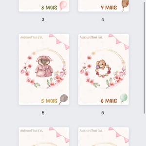 Cartes étapes fille boheme TERRACOTA ROSE modèle CHLOÉ