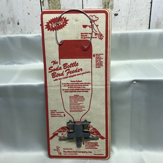 Vintage 2 Liter Plastic Soda Bottle Bird Feeder The Bird Chef Etsy