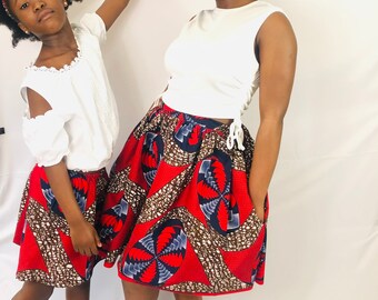 African print girls skirt