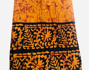 Tela Batik / Tela de barro Marrón y negro