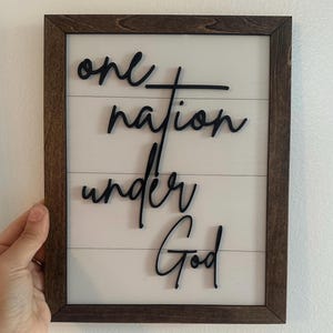 One Nation Under God sign