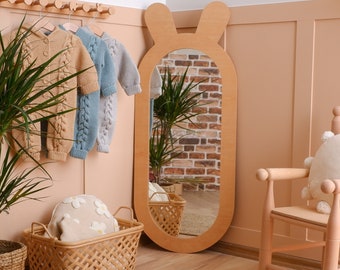 Wooden Decorative Mirror for Children | Handcrafed