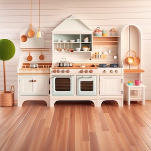 Pinnacle of Luxury: Custom-Designed Wooden Play Kitchens