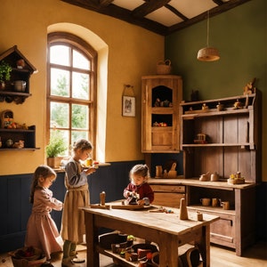 Pinnacle of Luxury: Custom-Designed Wooden Play Kitchens image 3