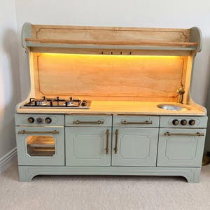 Luxury Wooden Toy Kitchen Set: Pretend Play Kitchen