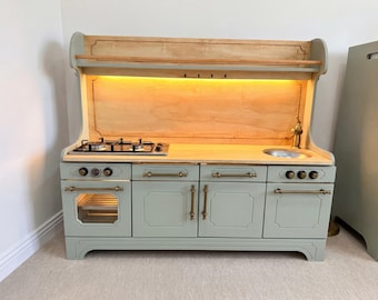Luxury Wooden Toy Kitchen Set: Pretend Play Kitchen