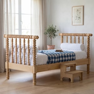 Cama de carrete hecha a mano - Cama de husillo Jenny Lind Tamaño y color personalizados