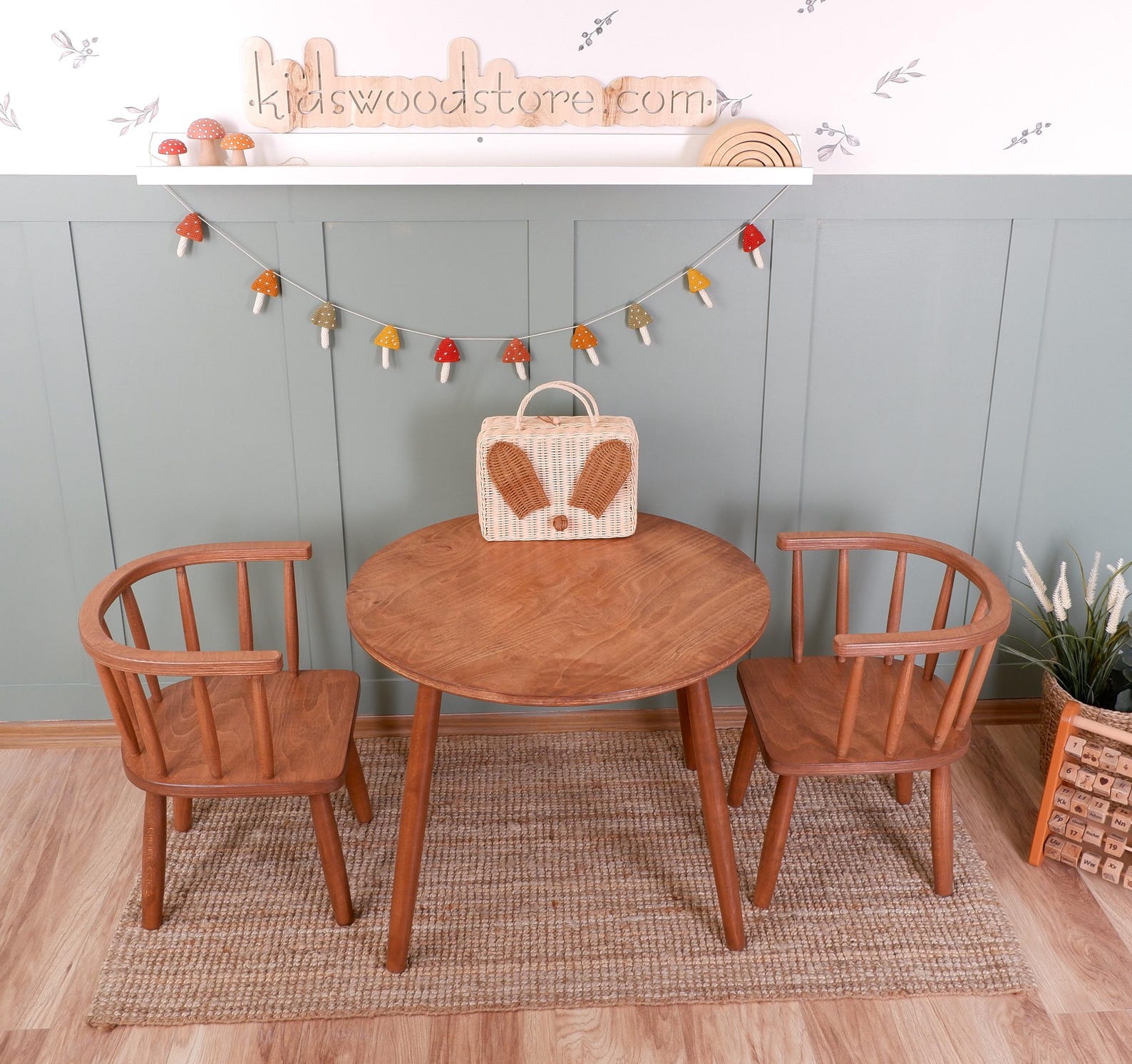 Handmade Montessori Wooden Table With Windsor Chair & Bench Set - Etsy