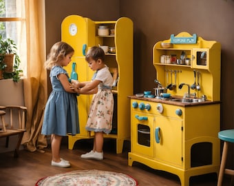 Pinnacle of Luxury: Custom-Designed Wooden Play Kitchens