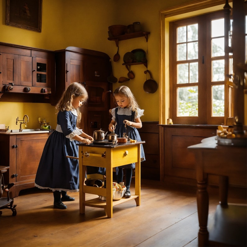 Pinnacle of Luxury: Custom-Designed Wooden Play Kitchens image 8