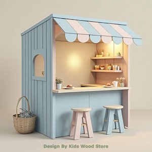 Wooden Playhouse for Kids: Pretend Play Town, Customizable Design