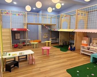 Kids Indoor Playhouse: Customizable Pretend Play Town