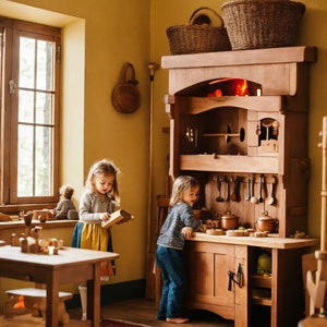 Pinnacle of Luxury: Custom-Designed Wooden Play Kitchens image 2