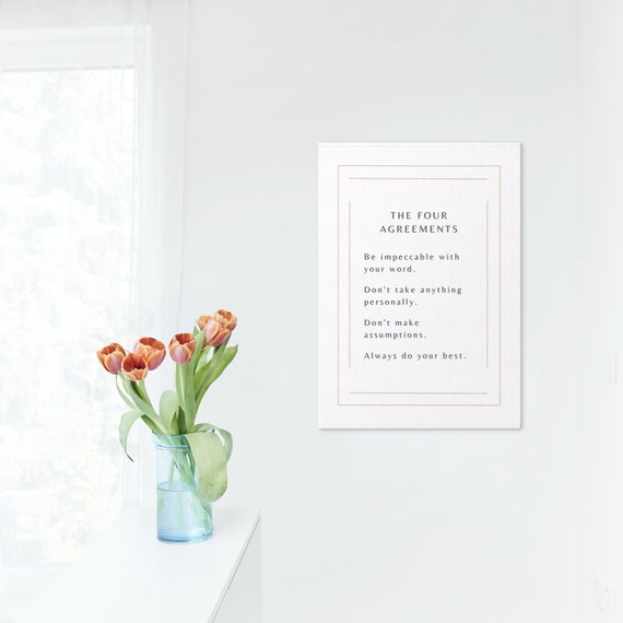 The Four Agreements Printable Wall Art Gift Inspirational - Etsy
